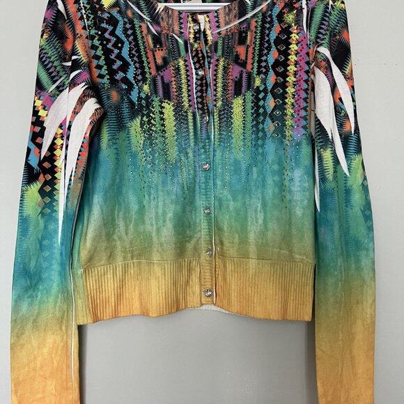 Women size medium crop Vintage Boho cardigan in very good condition - Picture 9 of 10